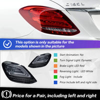 Feux Arrière LED Mercedes Classe C W205 2014-2021 Style Sportif - vue de dessus - Becquet Voiture