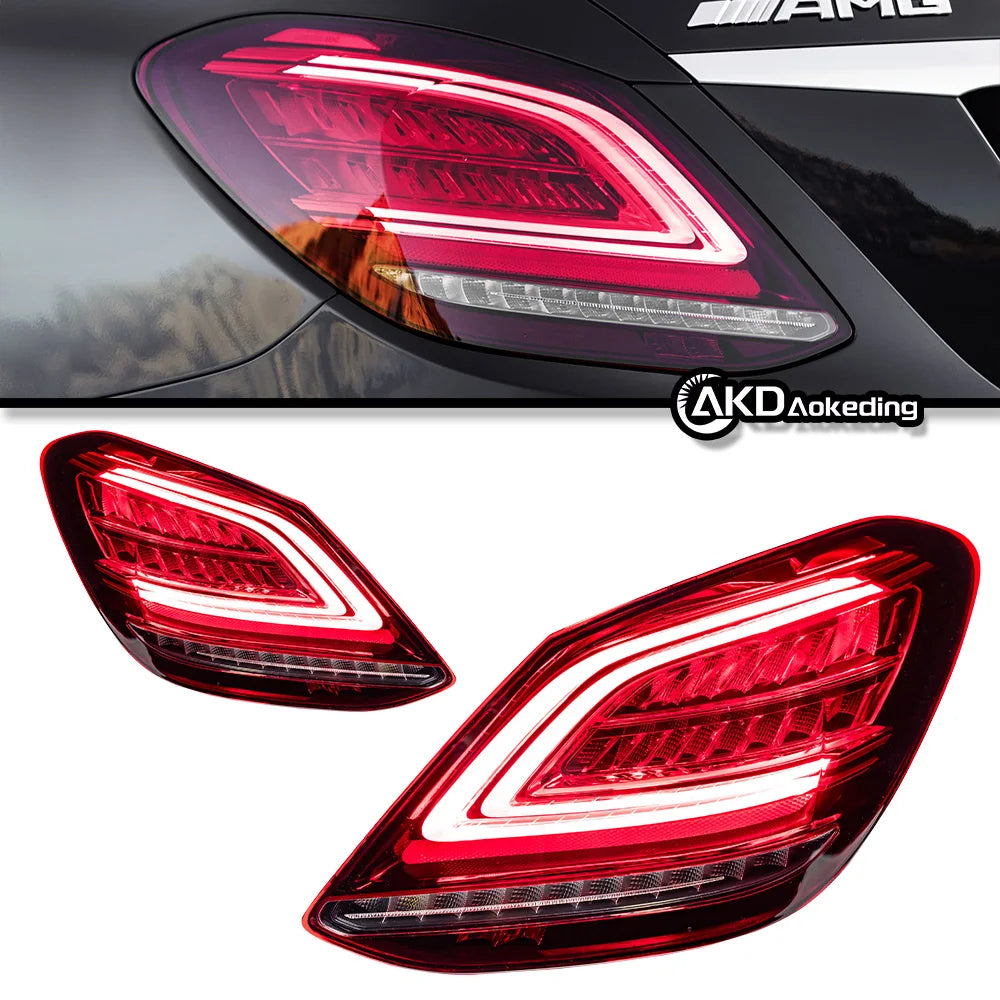 Feux Arrière LED Mercedes Classe C W205 2014-2021 Style Sportif - vue de face - Becquet Voiture