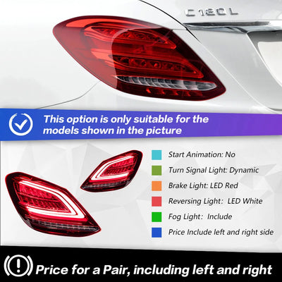 Feux Arrière LED Mercedes Classe C W205 2014-2021 Style Sportif - vue rapprochée - Becquet Voiture
