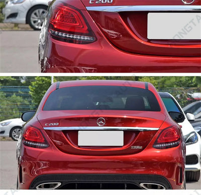 Feux Arrière LED Mercedes Classe C W205 2015-2018 Paire AMG - vue de trois-quarts - Becquet Voiture
