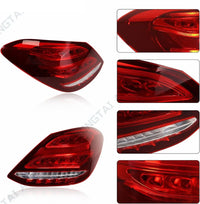 Feux Arrière LED Mercedes Classe C W205 2015-2018 Paire - installé sur véhicule - Becquet Voiture
