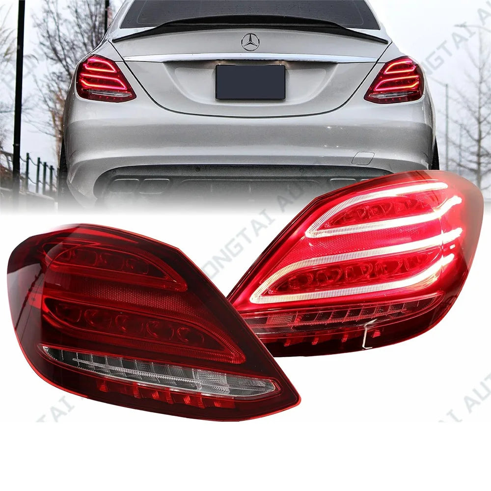Feux Arrière LED Mercedes Classe C W205 2015-2018 Paire - vue de face - Becquet Voiture