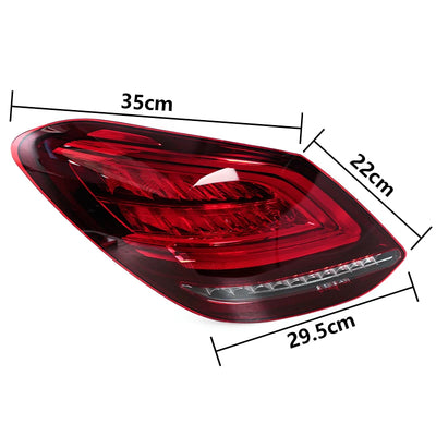 Feux Arrière LED Mercedes Classe C W205 2015-2020 Dynamique - vue de trois-quarts - Becquet Voiture