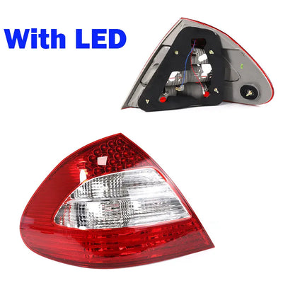 Feux Arrière LED Mercedes Classe E W211 2007-2008 Look AMG - vue de trois-quarts - Becquet Voiture
