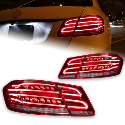 Feux Arrière LED Mercedes Classe E W212 4 Pièces 2009-2012 - vue de face - Becquet Voiture