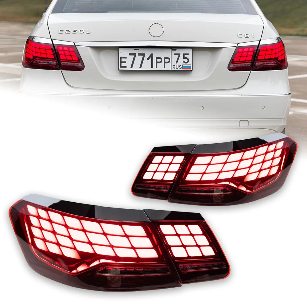 Feux Arrière LED Mercedes Classe E W212 4 Pièces 2009-2016 - vue de face - Becquet Voiture