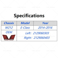 Feux Arrière LED Mercedes Classe E W212 Look Performance - vue de profil - Becquet Voiture