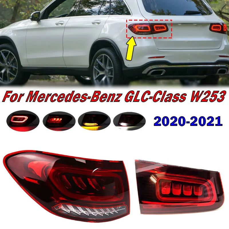 Feux Arrière LED Mercedes GLC W253 2020-2021 AMG - vue de face - Becquet Voiture