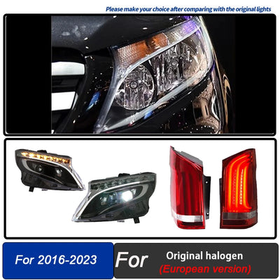 Feux Arrière LED Mercedes Vito W447 2016-2024 - vue de dessus - Becquet Voiture