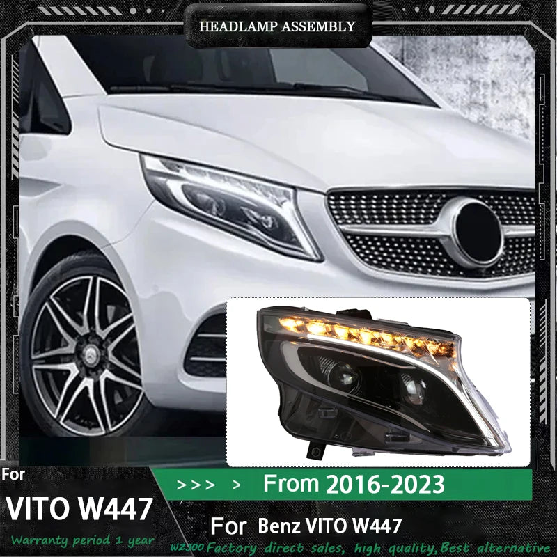 Feux Arrière LED Mercedes Vito W447 2016-2024 - vue de face - Becquet Voiture