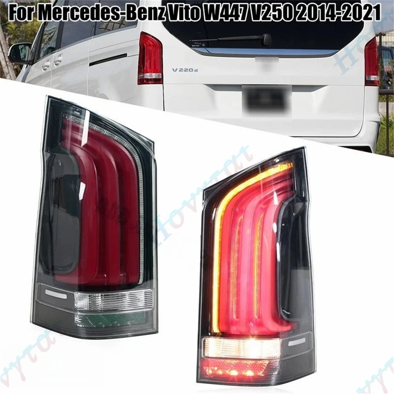 Feux Arrière LED Mercedes Vito W447 Look Sport - détail du montage - Becquet Voiture