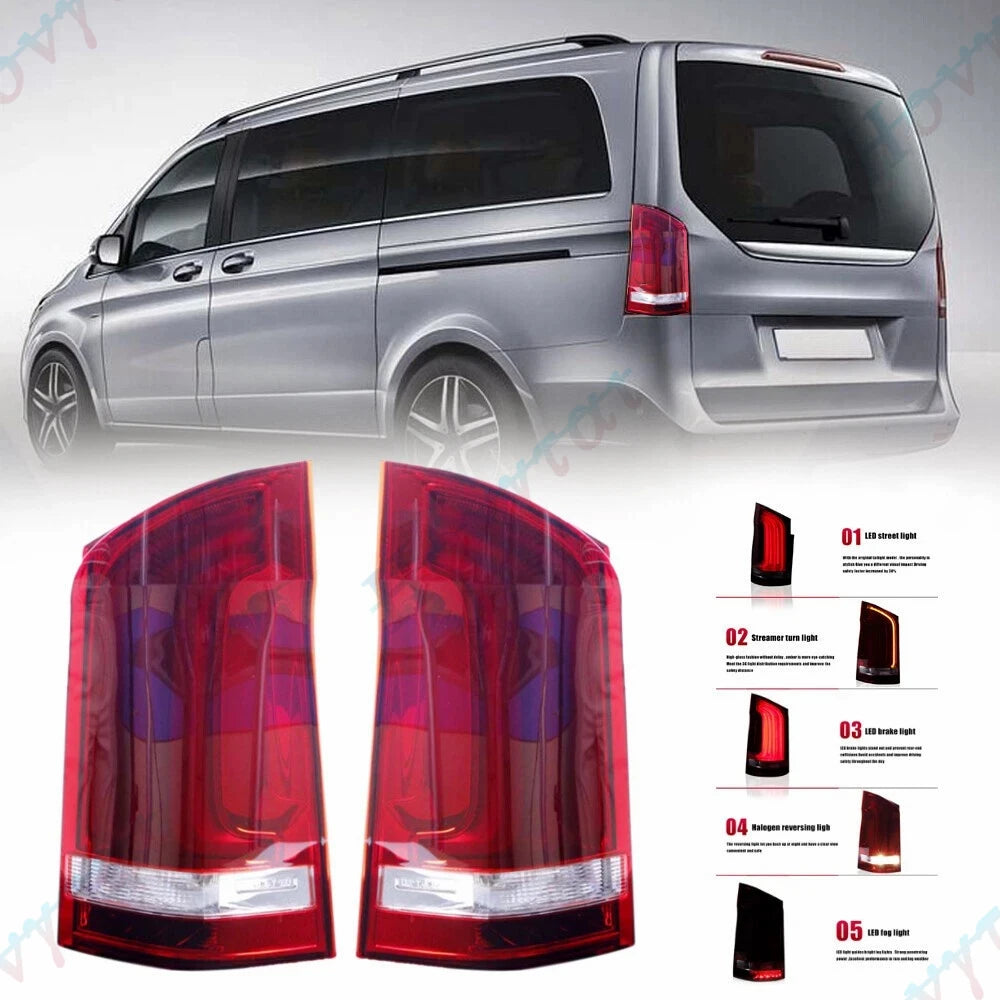 Feux Arrière LED Mercedes Vito W447 Look Sport - vue de face - Becquet Voiture