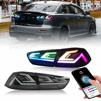 Feux Arrière LED Mitsubishi Lancer EVO X 2007-2018 - vue de dessus - Becquet Voiture