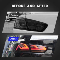 Feux Arrière LED Mitsubishi Lancer EVO X 2007-2018 - vue de profil - Becquet Voiture