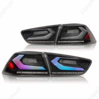 Feux Arrière LED Mitsubishi Lancer EVO X Look Sport - installé sur véhicule - Becquet Voiture