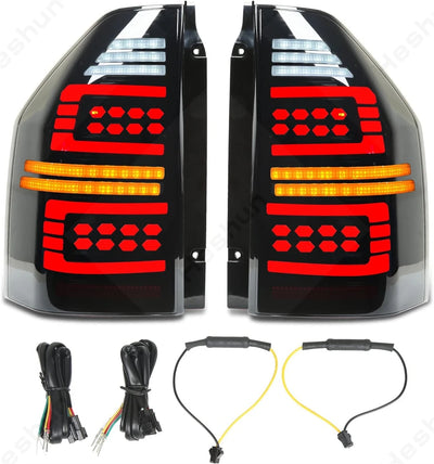 Feux Arrière LED Mitsubishi Pajero V73 V77 V83 - vue de trois-quarts - Becquet Voiture