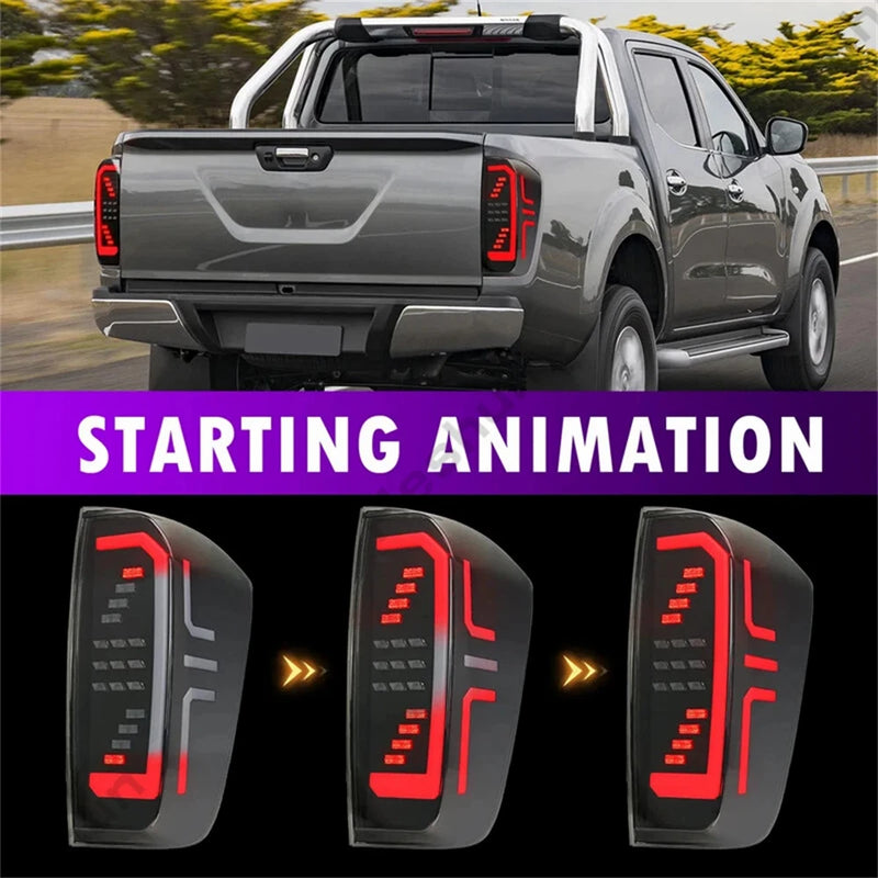 Feux Arrière LED Nissan Navara NP300 D23 Frontier 2015-2021 - installé sur véhicule - Becquet Voiture