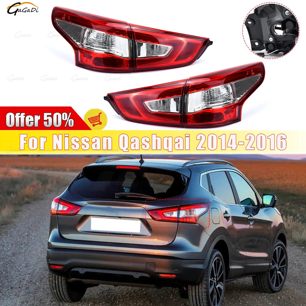 Feux Arrière LED Nissan Qashqai 2014-2016 - vue de face - Becquet Voiture