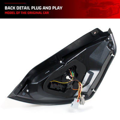 Feux Arrière LED Noirs Ford Fiesta MK7 2008-2019 - packshot studio - Becquet Voiture