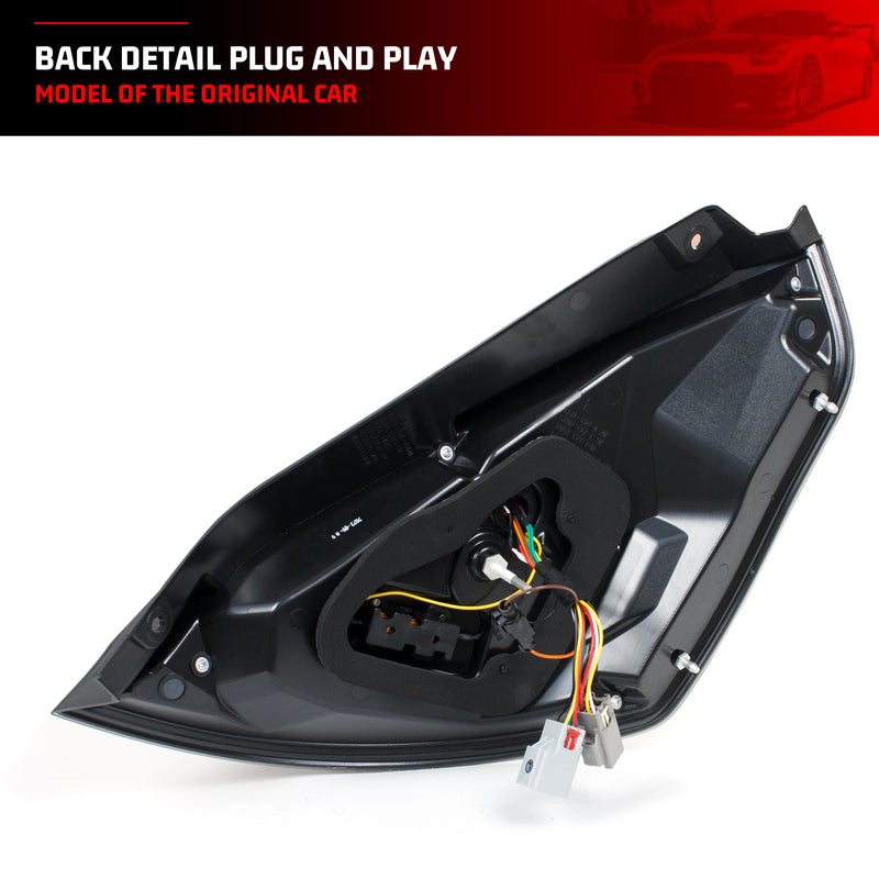 Feux Arrière LED Noirs Ford Fiesta MK7 2008-2019 - packshot studio - Becquet Voiture