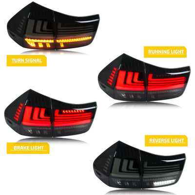 Feux Arrière LED Noirs Lexus RX330 RX350 2004-2009 - vue de profil - Becquet Voiture