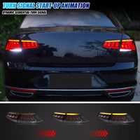 Feux Arrière LED Noirs VW Passat B8 2016-2019 - vue de trois-quarts - Becquet Voiture