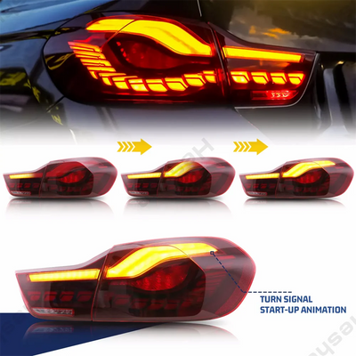 Feux Arrière LED OLED BMW Série 4 F32 F33 F82 F83 2014-2020 - vue de trois-quarts - Becquet Voiture