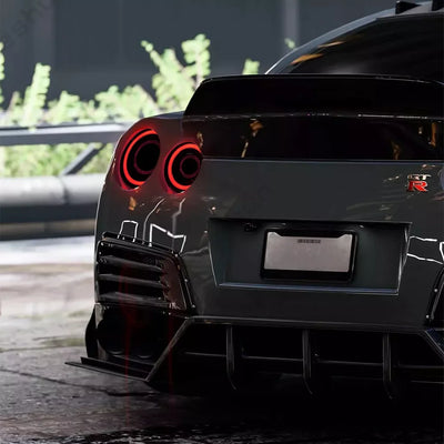 Feux Arriere LED Paire Nissan GTR R35 Sequentiel - installé sur véhicule - Becquet Voiture