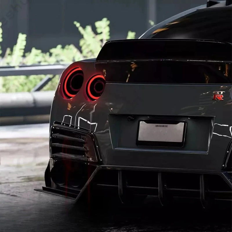 LED-Rückleuchten Paar Nissan GTR R35 Sequentiell - am Fahrzeug montiert - Becquet Voiture