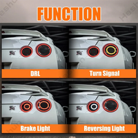 LED-Rückleuchten Paar Nissan GTR R35 Sequentiell - Dreiviertelansicht - Becquet Voiture