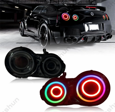 Feux Arriere LED Paire Nissan GTR R35 Sequentiel - vue rapprochée - Becquet Voiture