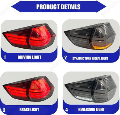 Feux Arriere LED Paire Nissan X-Trail T32 Rogue - vue de trois-quarts - Becquet Voiture