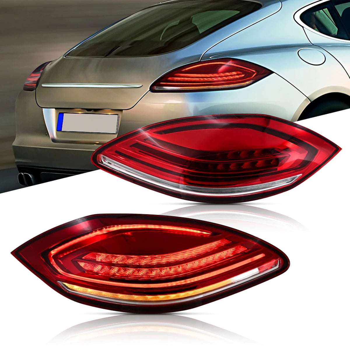 Feux Arrière LED Porsche Panamera 970.1 2010-2013 (réf. 2) - vue de face - Becquet Voiture
