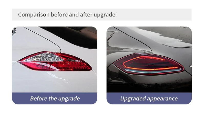 Feux Arrière LED Porsche Panamera 970.1 2010-2013 - vue rapprochée - Becquet Voiture