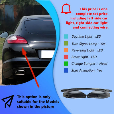 Feux Arrière LED Porsche Panamera 970 2010-2016 (réf. 2) - détail du montage - Becquet Voiture