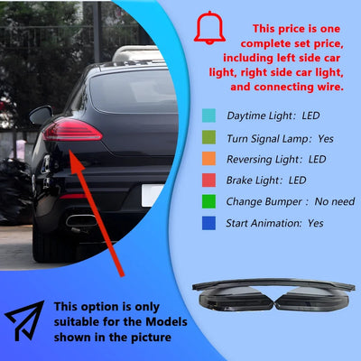 Feux Arrière LED Porsche Panamera 970 2010-2016 (réf. 2) - en situation - Becquet Voiture