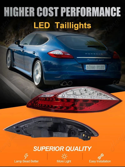 Feux Arrière LED Porsche Panamera 970 S GTS 2010-2016 Séquentiel - vue arrière - Becquet Voiture