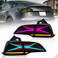 Feux Arrière LED RGB Tesla Model 3 Model Y 2017-2023 - vue rapprochée - Becquet Voiture