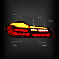 Feux Arrière LED Rouges BMW Série 5 G30 G38 2018-2020 - détail du montage - Becquet Voiture