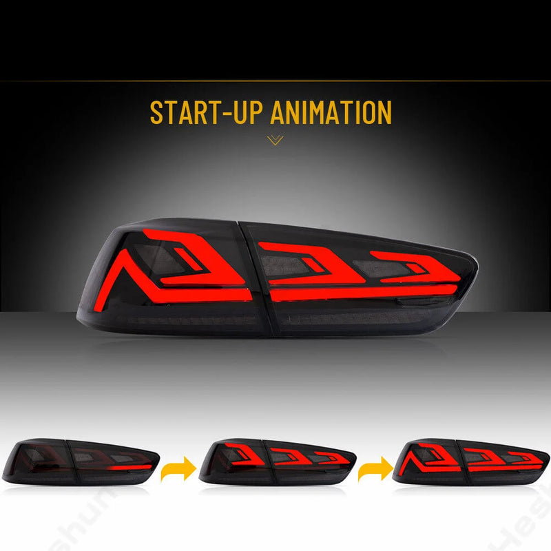 Feux Arrière LED Séquentiels Mitsubishi Lancer EVO X 2008-2015 - installé sur véhicule - Becquet Voiture