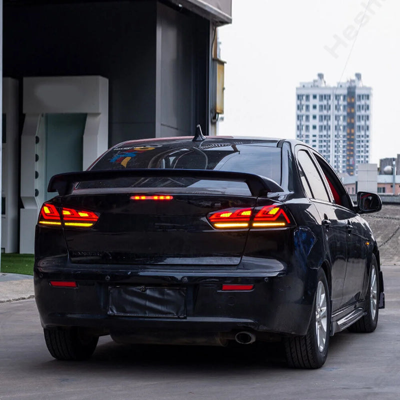 Feux Arrière LED Séquentiels Mitsubishi Lancer EVO X 2008-2015 - vue arrière - Becquet Voiture