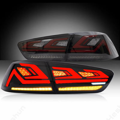 Feux Arrière LED Séquentiels Mitsubishi Lancer EVO X 2008-2015 - vue de dessus - Becquet Voiture