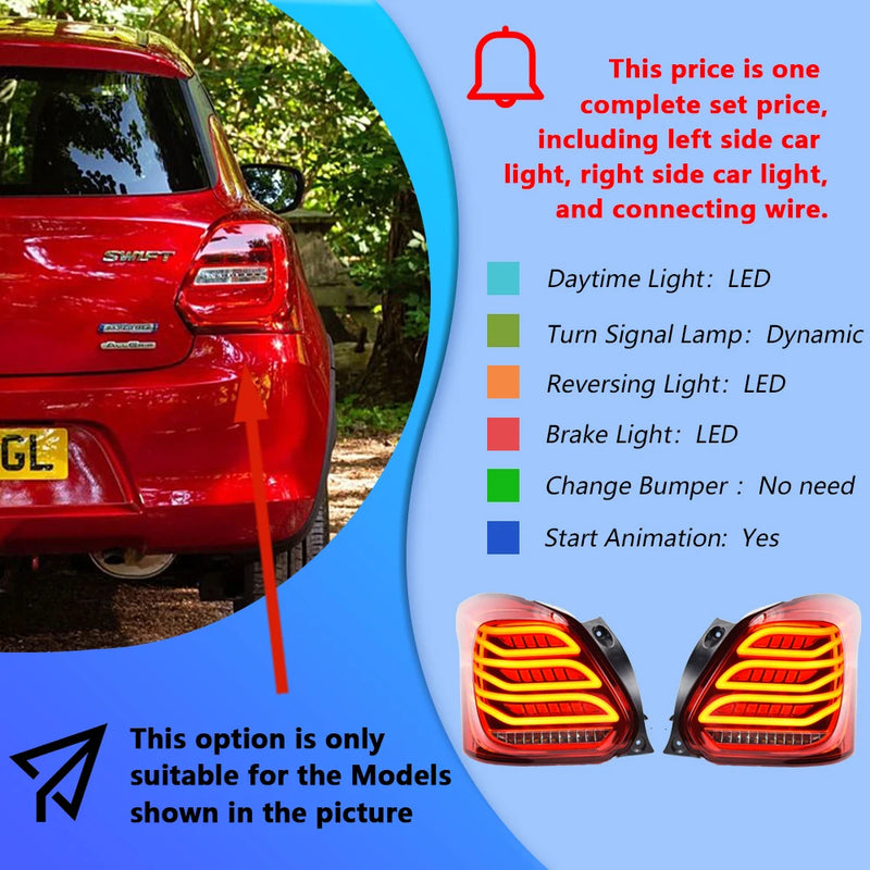 Feux Arrière LED Suzuki Swift Style GLK 2017-2023 - vue rapprochée - Becquet Voiture