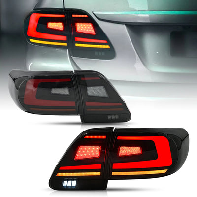 Feux Arrière LED Toyota Corolla 2011-2013 (Homologués E-mark) - vue de face - Becquet Voiture