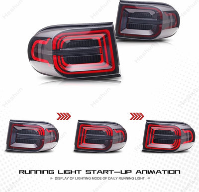 Feux Arrière LED Toyota FJ Cruiser Look Sport - vue de trois-quarts - Becquet Voiture