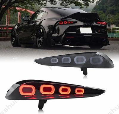 Feux Arrière LED Toyota GR Supra A90 Look Sport - détail du montage - Becquet Voiture