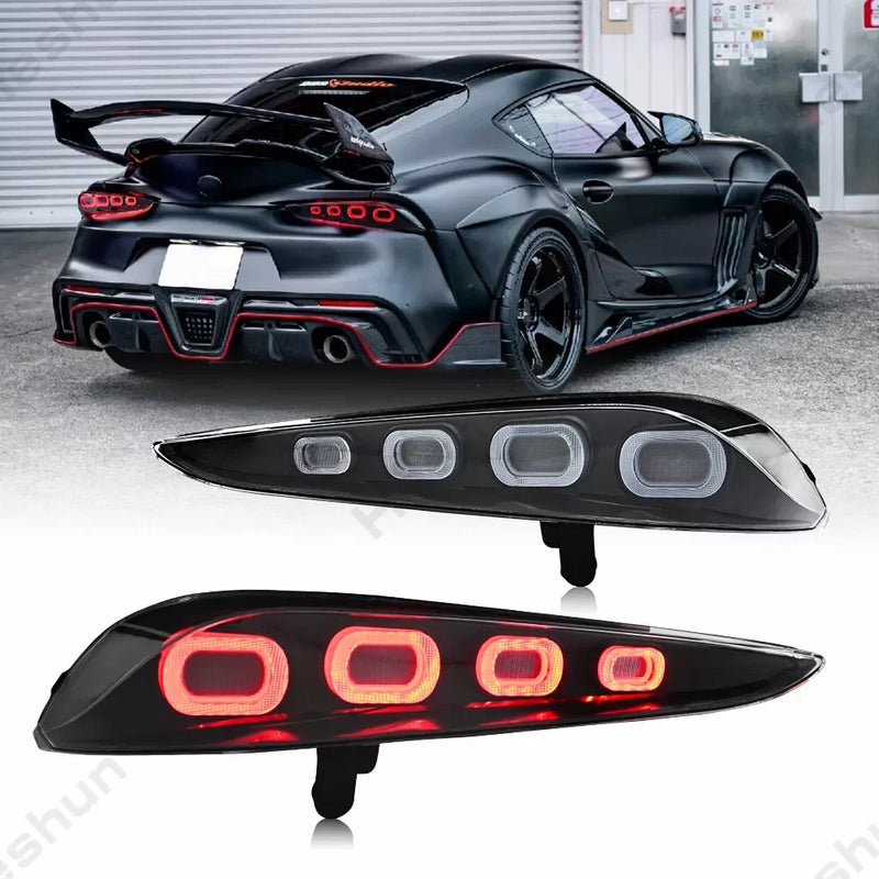 Feux Arrière LED Toyota GR Supra A90 Look Sport - en situation - Becquet Voiture