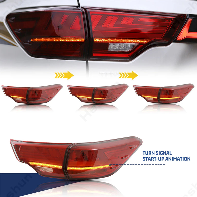 Feux Arrière LED Toyota Highlander 2014-2019 - installé sur véhicule - Becquet Voiture