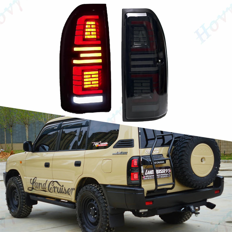 Feux Arrière LED Toyota Prado 90 LC90 1996-2002 Paire - vue de face - Becquet Voiture