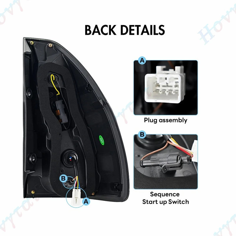 Feux Arrière LED Toyota Prado Lexus GX470 2003-2009 - packshot studio - Becquet Voiture
